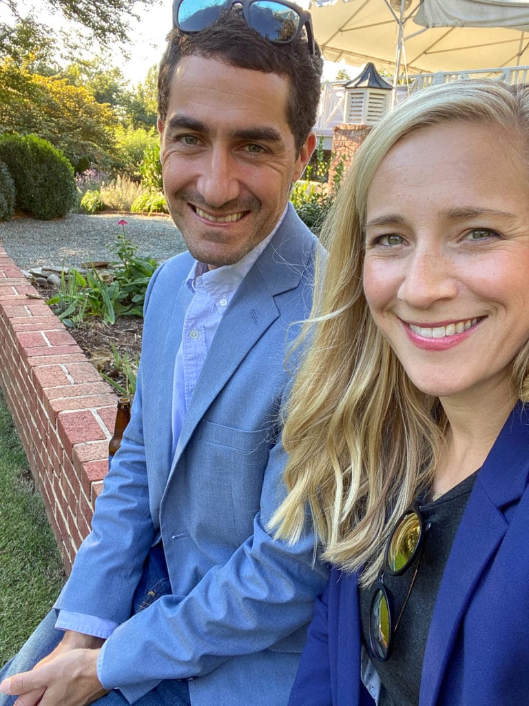 kath and thomas smiling