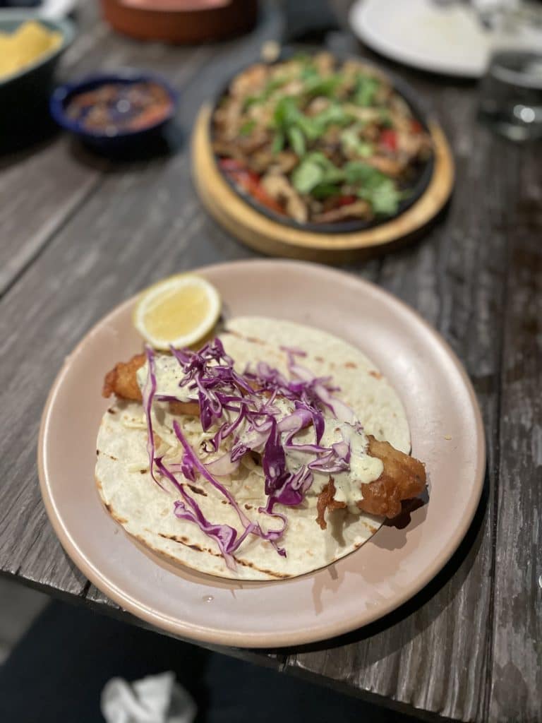 Fish taco from Passiflora in Charlottesville