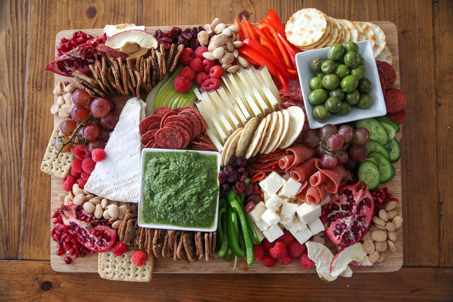 adding nuts and herbs to the cheese board