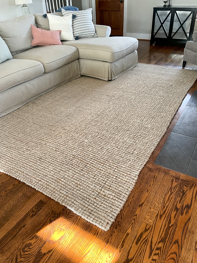 Pottery Barn jute rug 