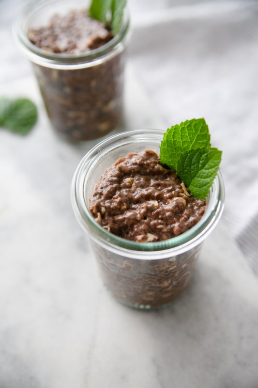 Mint Chocolate Chia Pudding