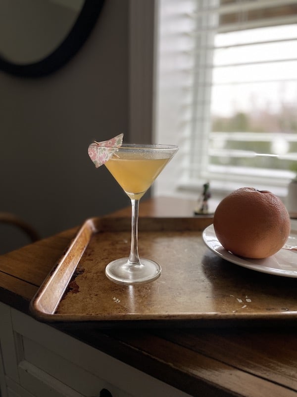 mocktail on a tray
