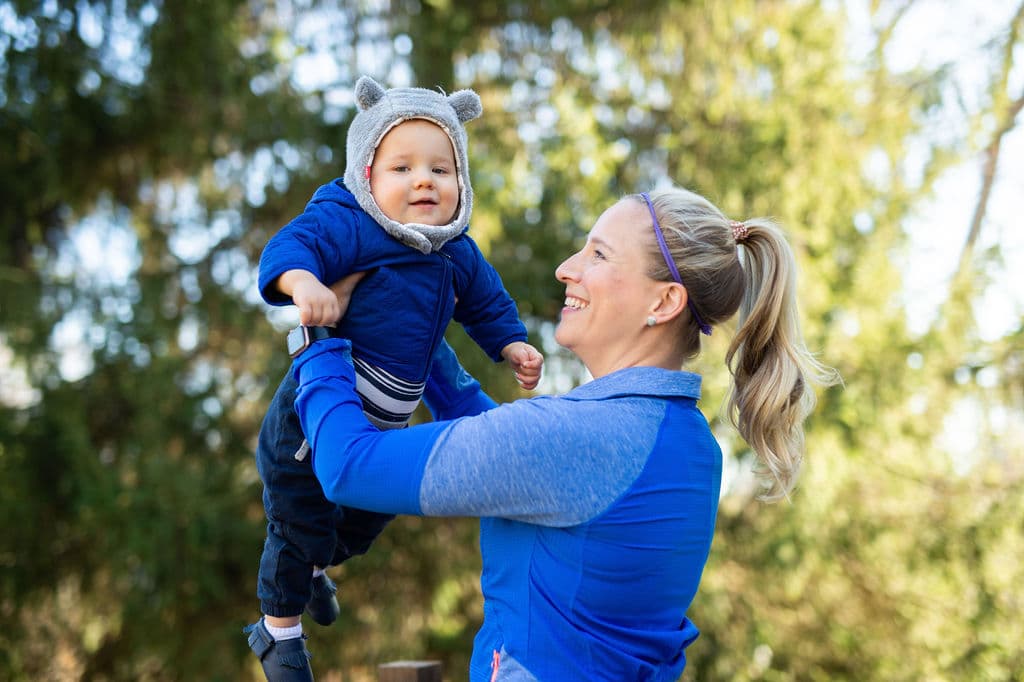 Toddler as a kettlebell