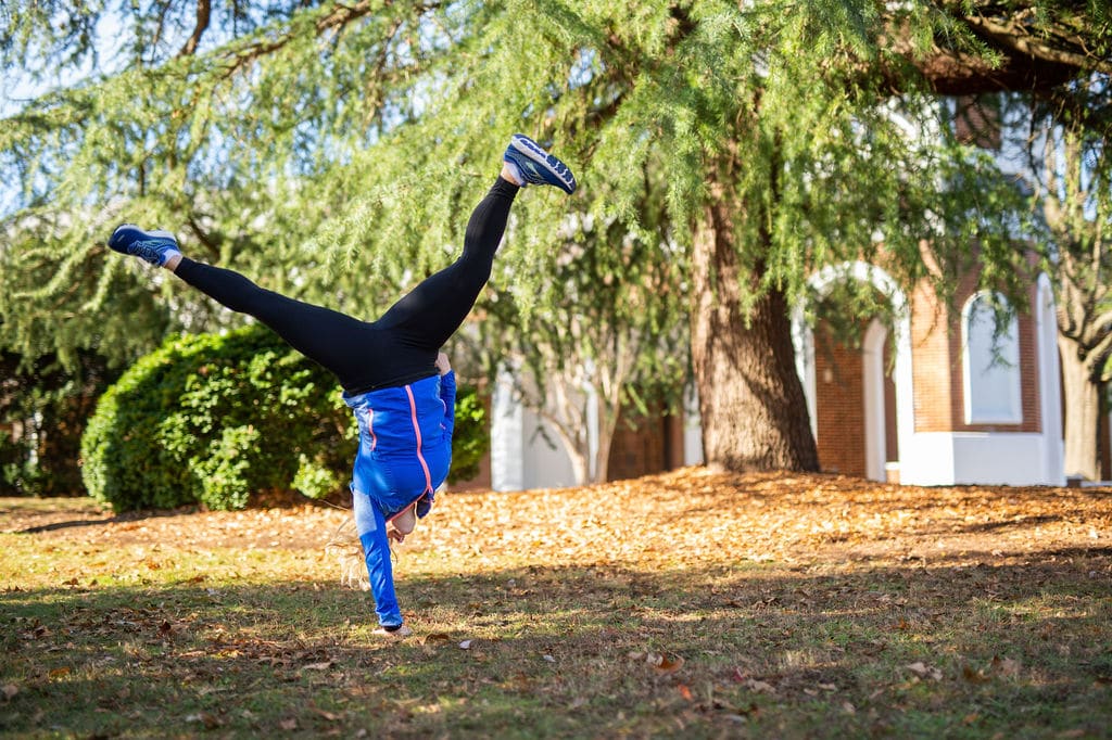 kath doing a cartwheel