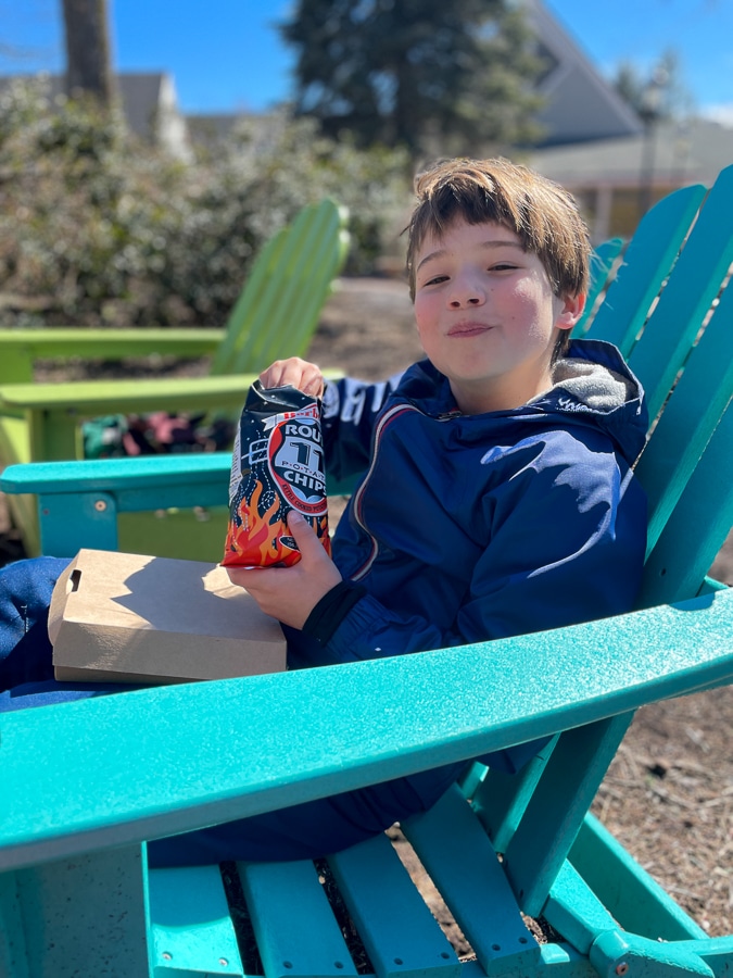 Lunch break on our day trip to Wintergreen
