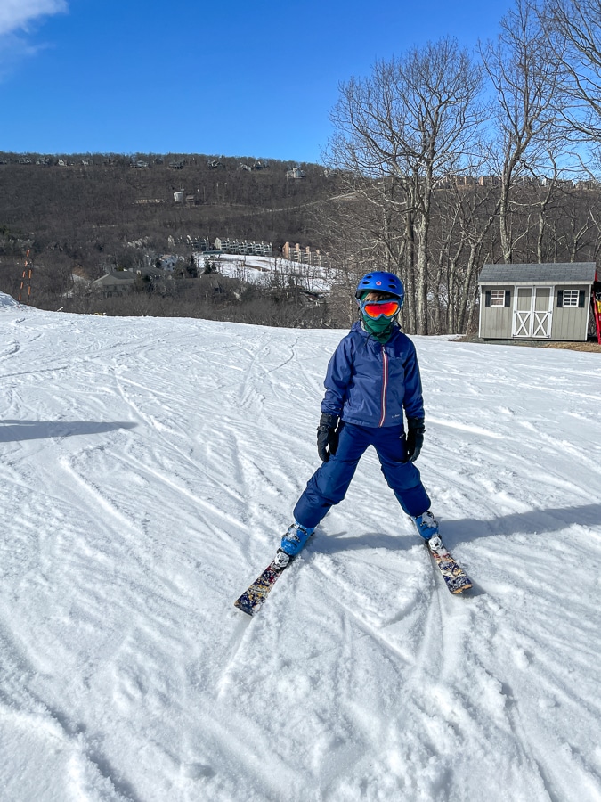 Mazen skiing on our day trip to Wintergreen