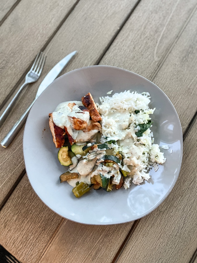 chicken with rice and veggies recipe