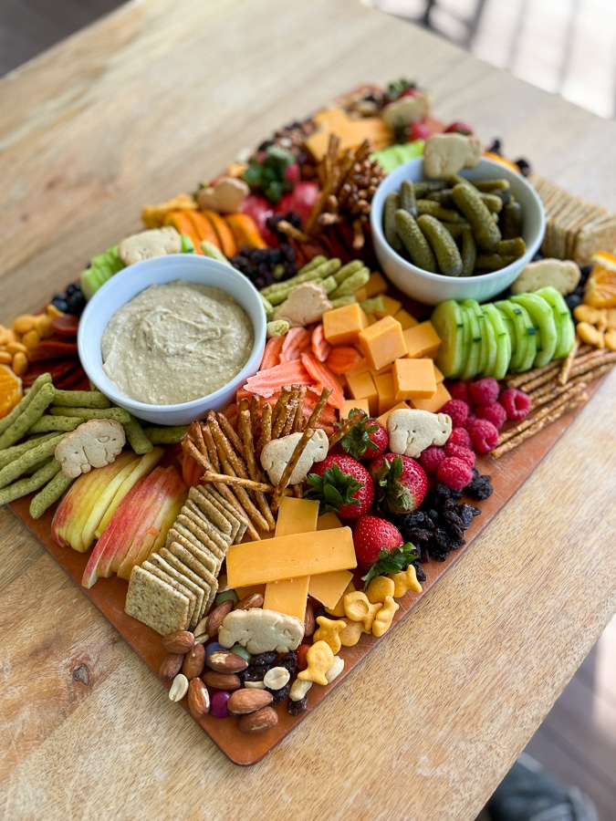 Kids Charcuterie Board ready for kids to eat!