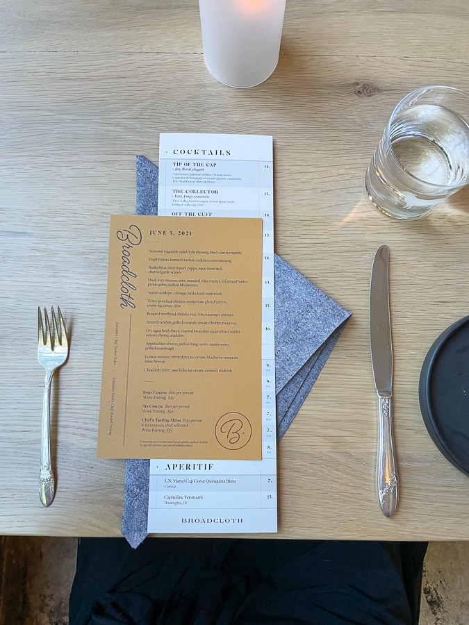 broadcloth menu