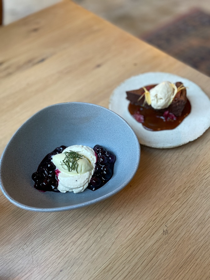 lemon mousse and chocolate torte
