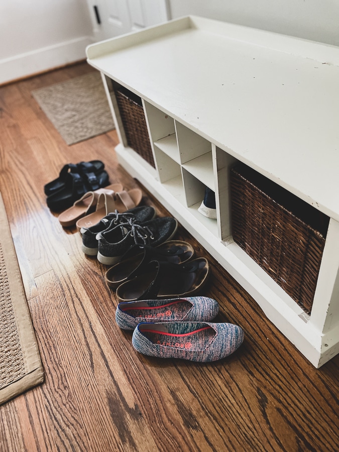row of shoes