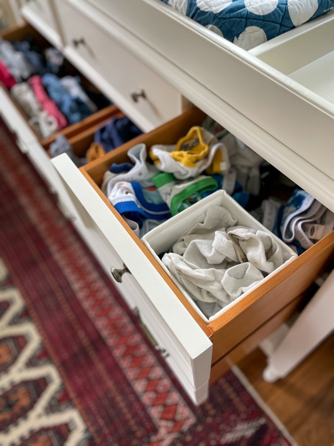 sock and underwear drawer in blithe dresser