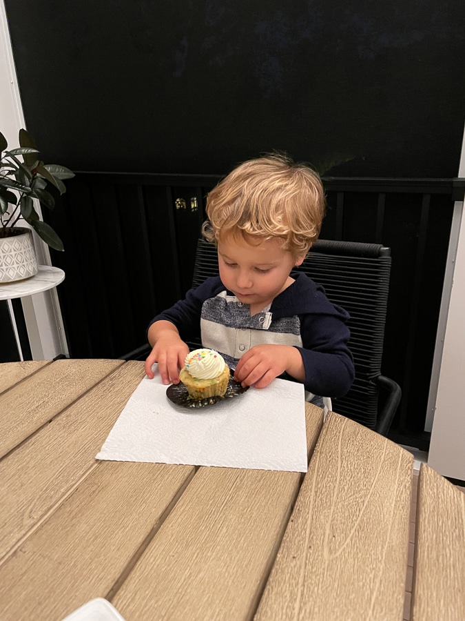 Birchday + Halloween cake