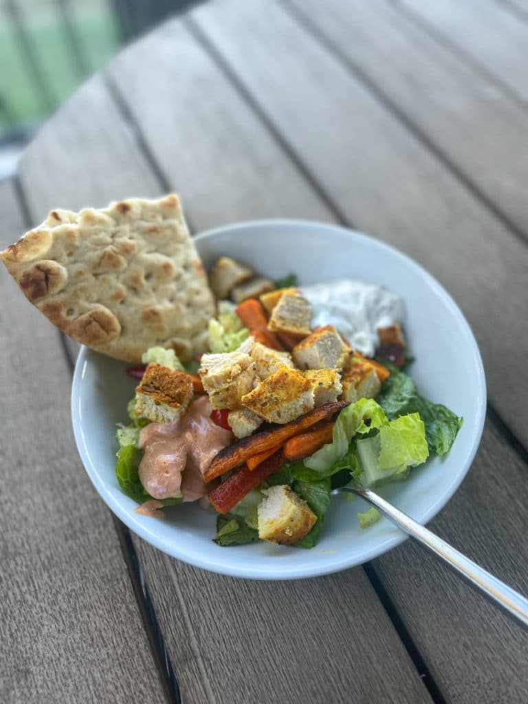 Pita Dinner with salad