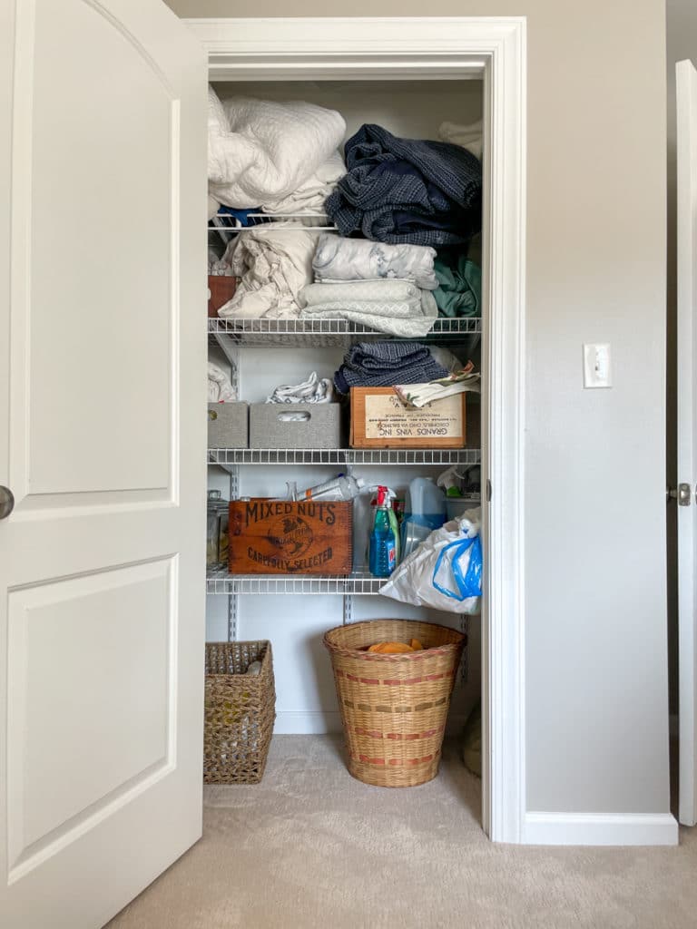 Linen Closet Before Linen Closet Before