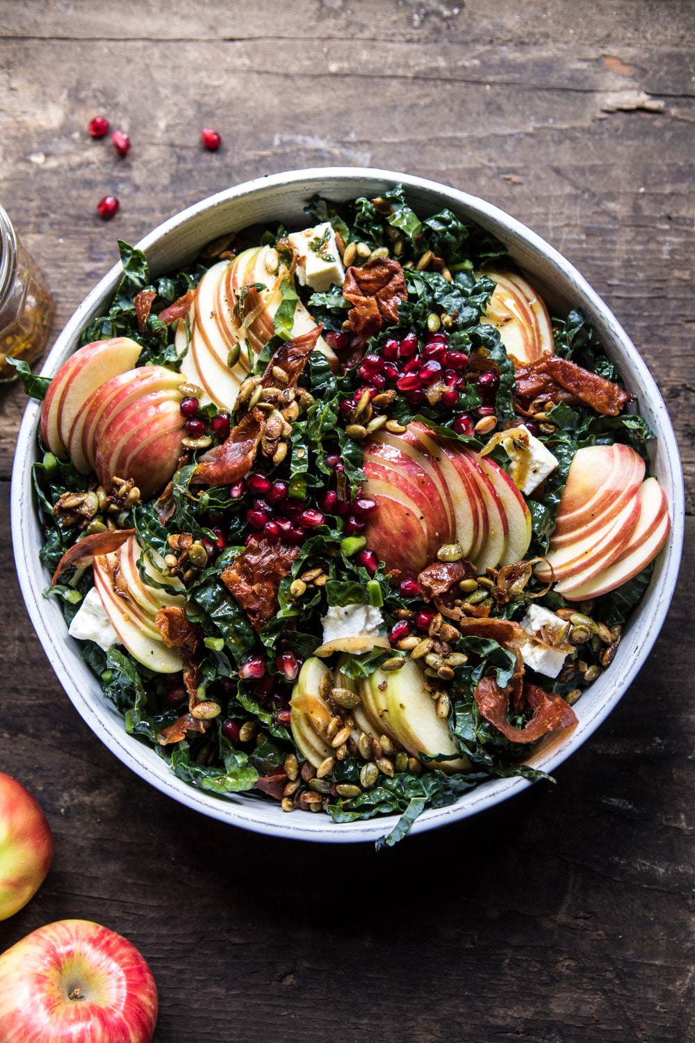 Fall Harvest Honeycrisp Apple & Kale Salad Fall Salads for Thanksgiving: Honeycrisp Apple & Kale Salad
