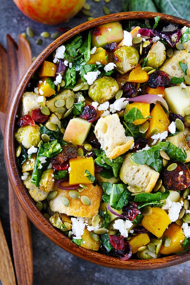 Fall Panzanella Salad Fall Salads for Thanksgiving: Fall Panzanella Salad