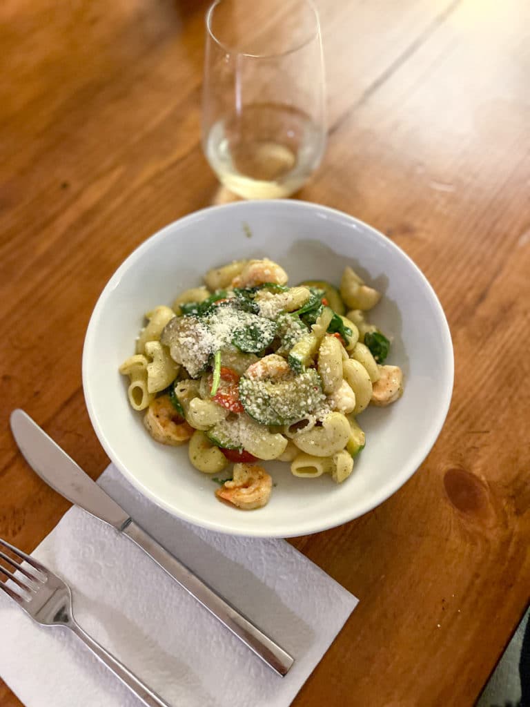 Blue Apron Pesto Pasta with Shrimp Blue Apron Pesto Pasta with Shrimp - Whats New in Food + Life