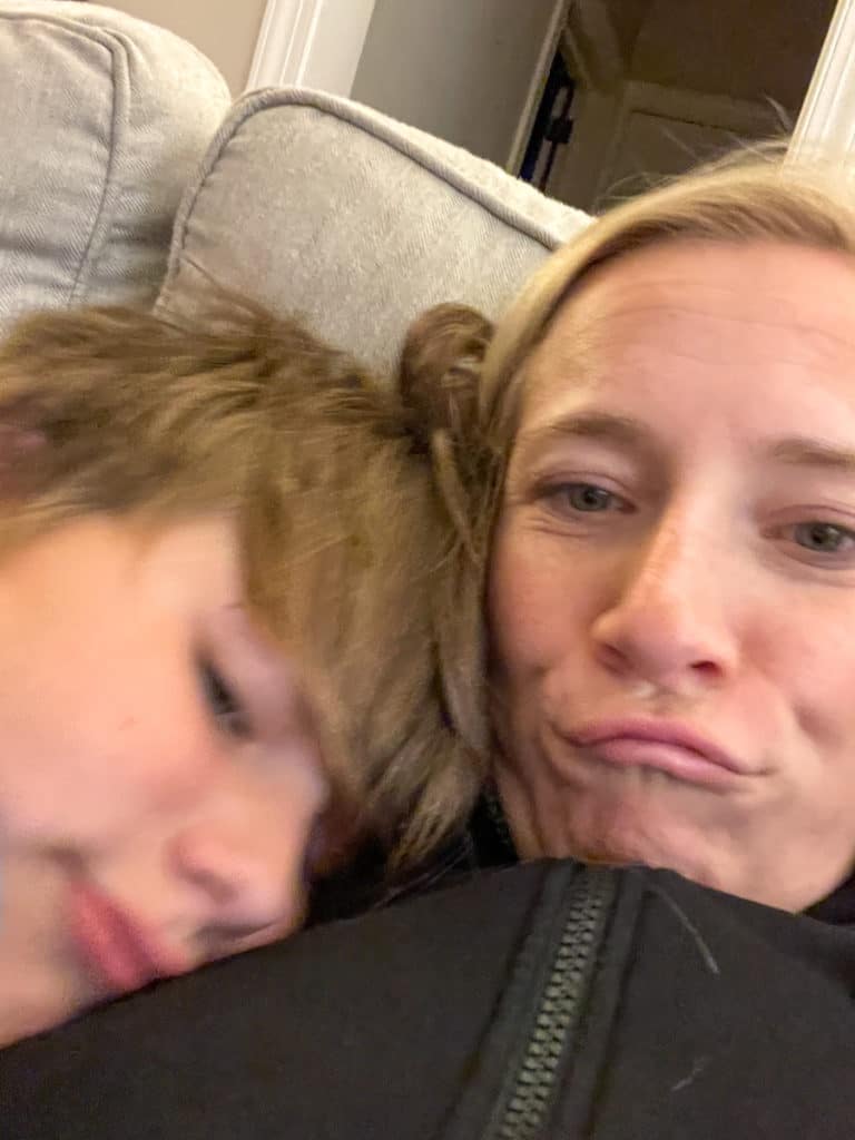 mom and son snuggling in the couch mom and son snuggling in the couch - Whats New in Food + Life