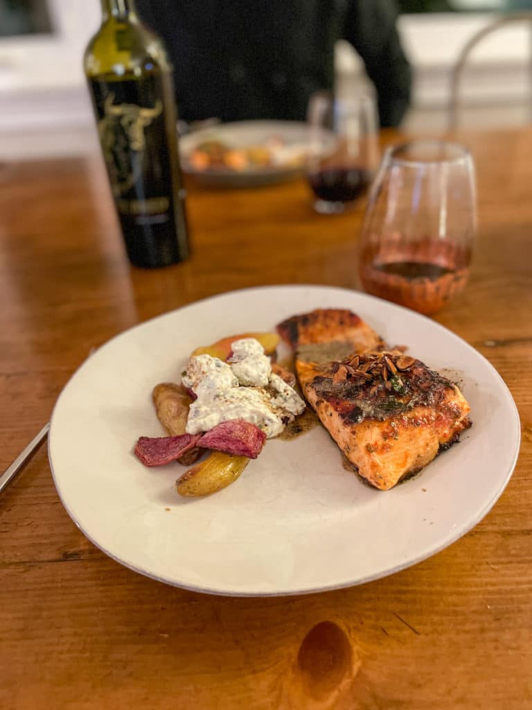 Blue Apron Salmon + Fingerling Potatoes