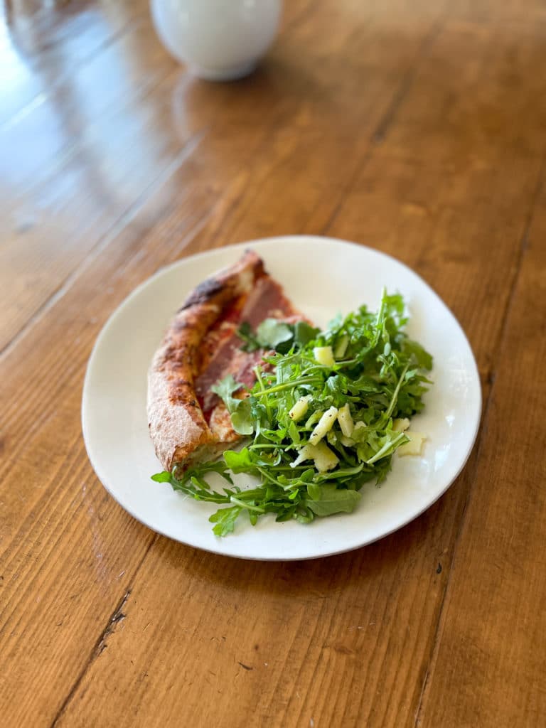 Leftover Pizza + Salad