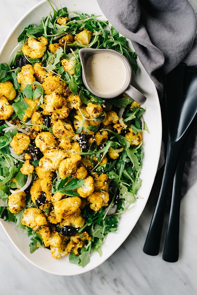 Roasted Cauliflower Salad Fall Salads for Thanksgiving: Roasted Cauliflower Salad