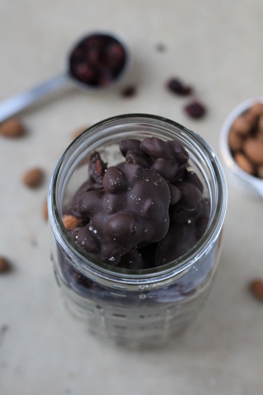 Cranberry Almond Chocolate Clusters