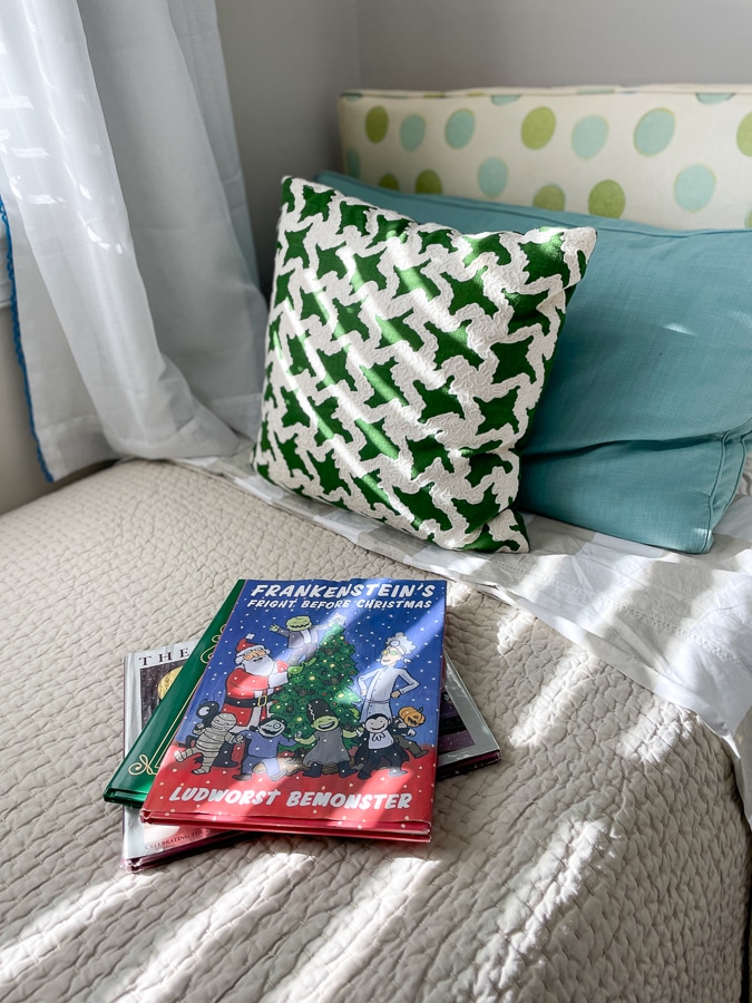 green pillows