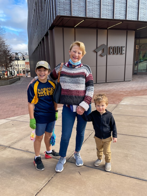 Karen with the boys Karen with the boys