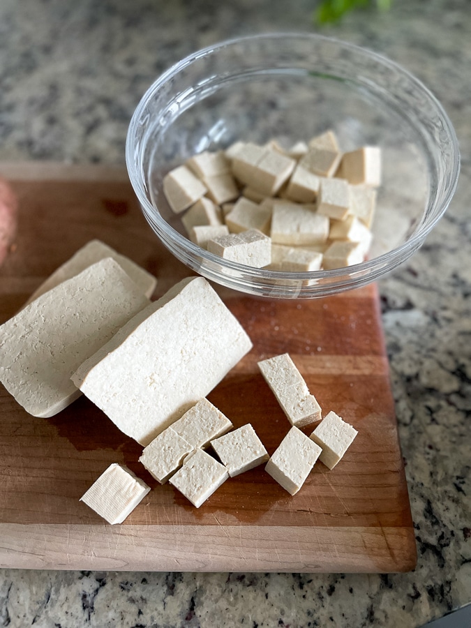 Prep and marinate tofu