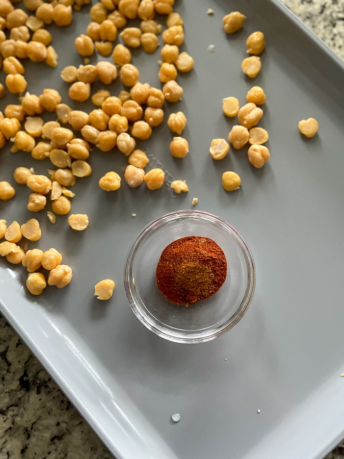 Roast sweet potato, chickpeas and tofu