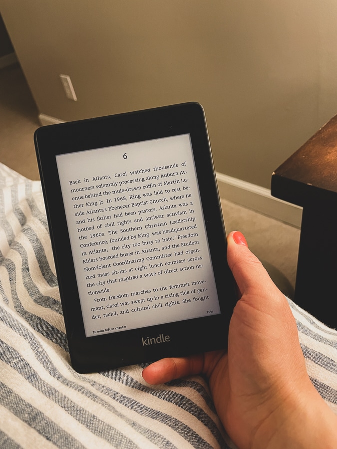 Reading in bed Reading in bed