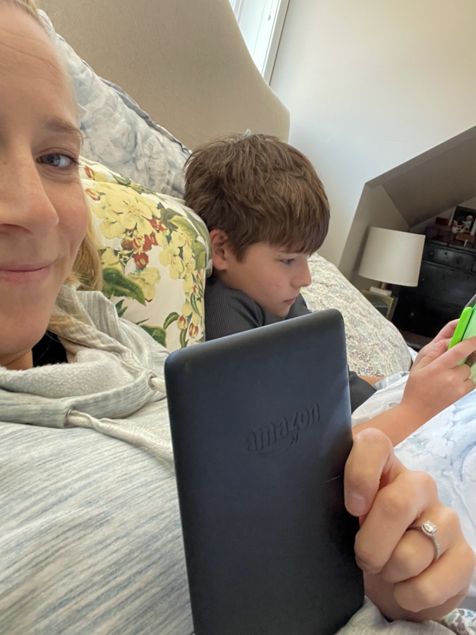mom and son reading on kindles mom and son reading on kindles | Instagram vs Reality