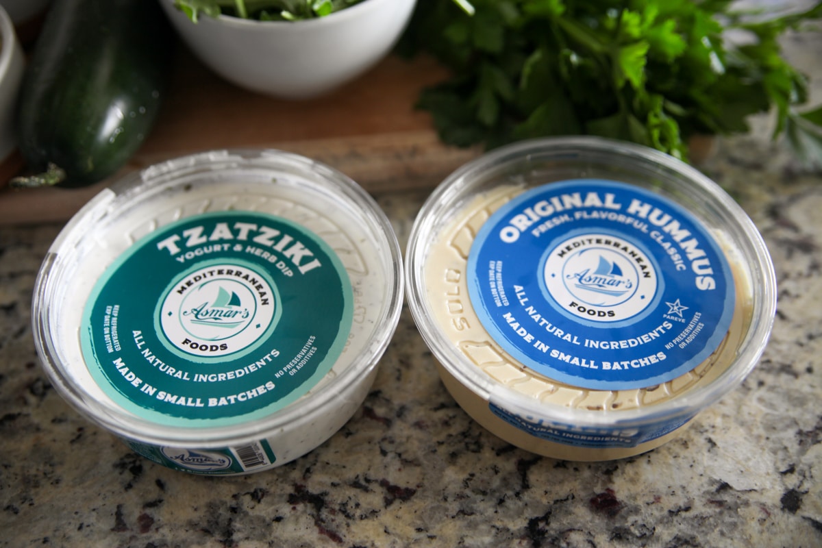 Buy pre-made hummus + tzatziki Buy pre-made hummus + tzatziki