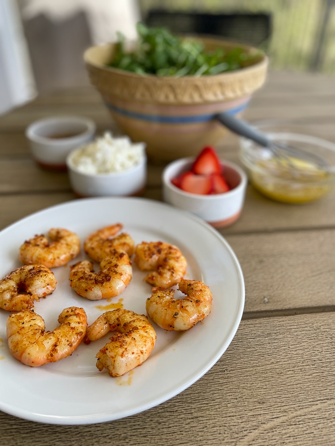 sautéed shrimp on plate