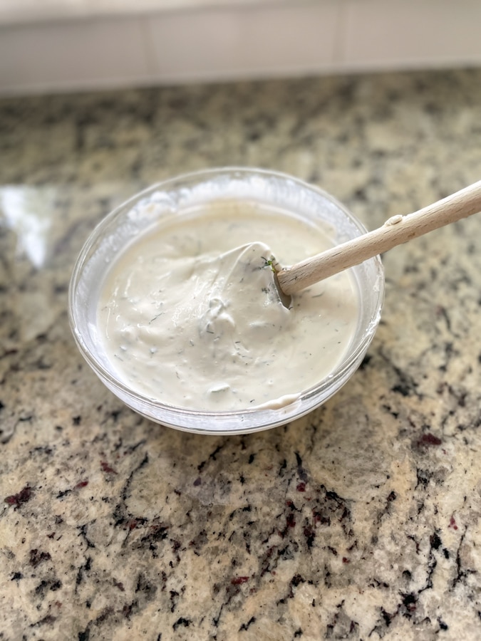 combine dressing ingredients