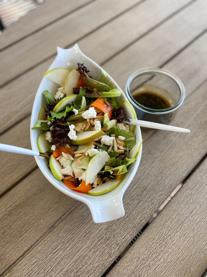 Pear and Goat Cheese Salad recipe Pear and Goat Cheese Salad with Maple Balsamic Dressing