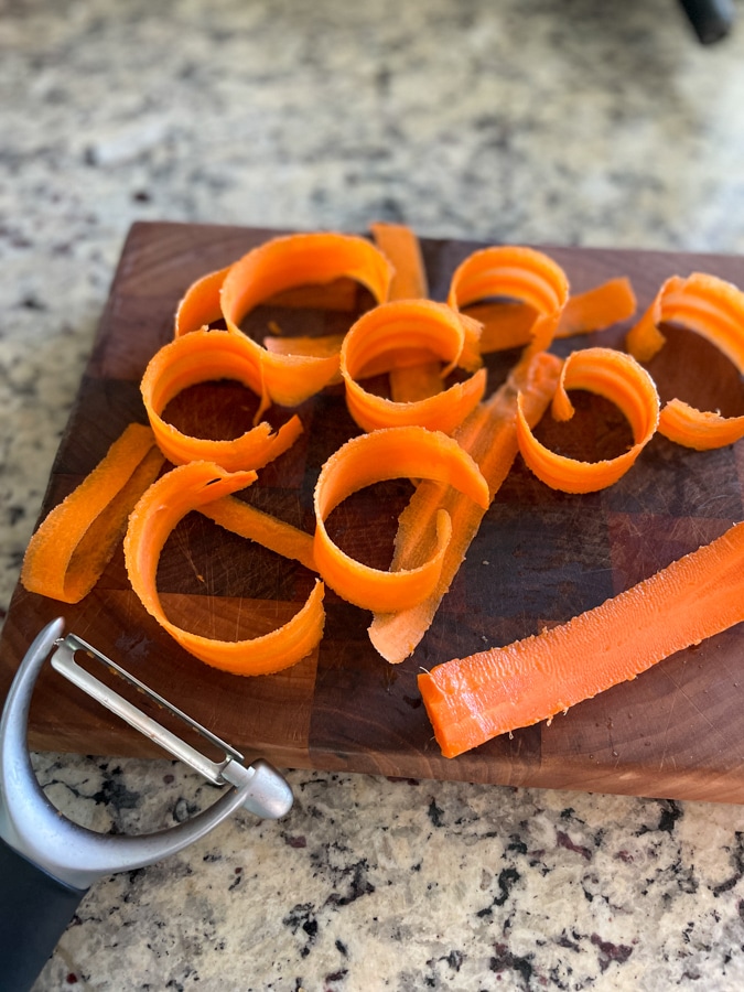 Ribbon the veggies Ribbon the veggies