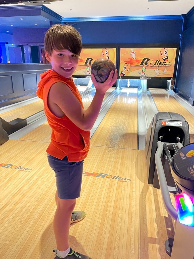 The Homestead Family Trip bowling time