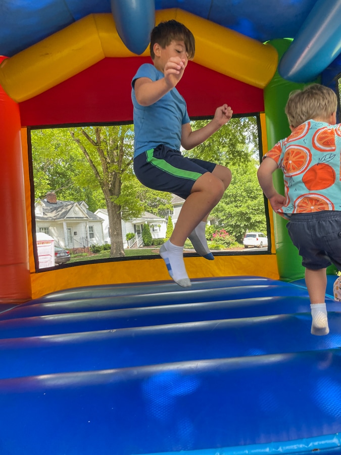 Backyard bounce house