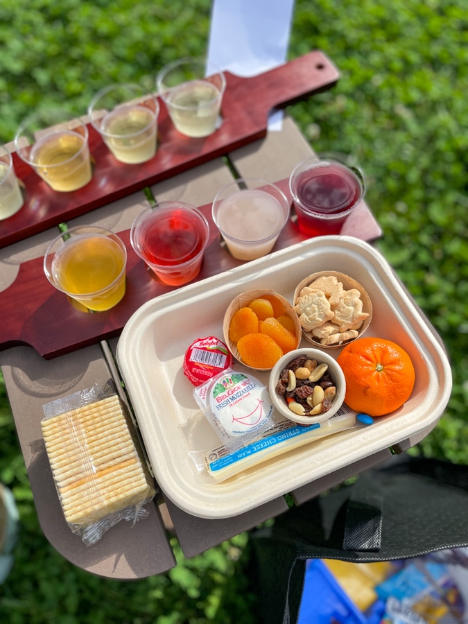 kids' cheese board and juice flight kids' cheese board and juice flight