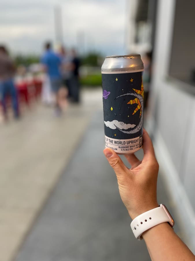 Biergarten art in cans Biergarten art in cans