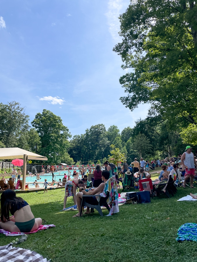 4th Of July crowded pool 4th Of July crowded pool