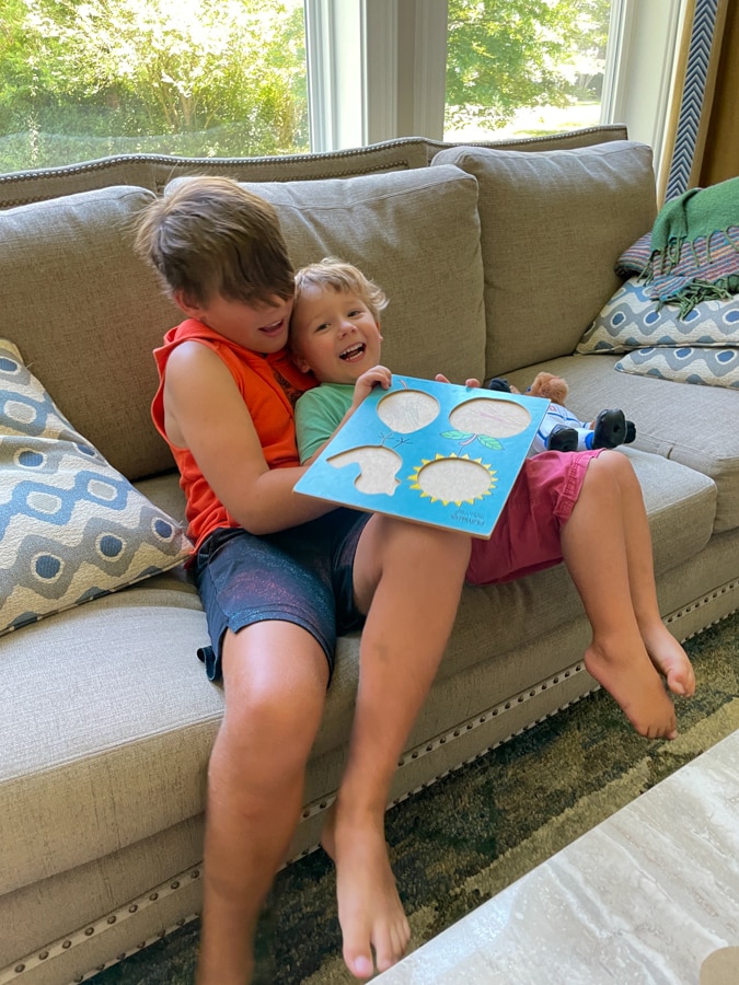 brothers playing in the couch brothers playing in the couch