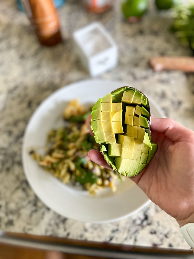 chopped avocado for salad chopped avocado for salad