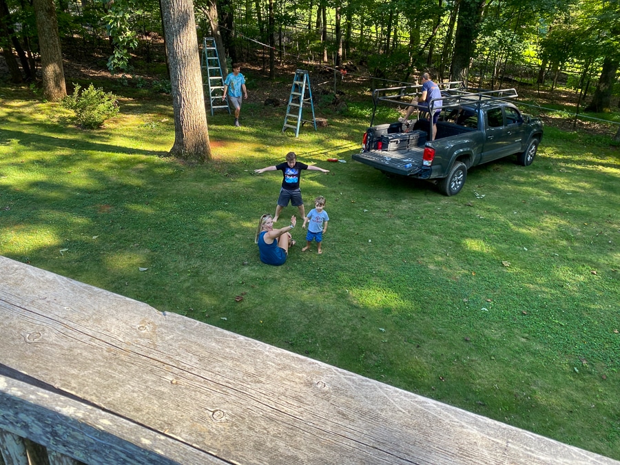 putting up a zipline