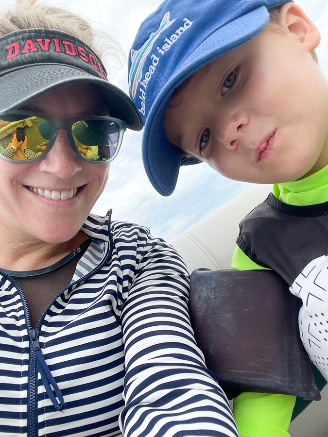 pontoon boat ride with kids