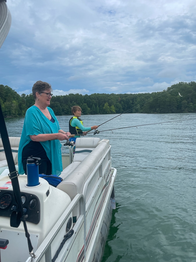 pontoon boat fishing