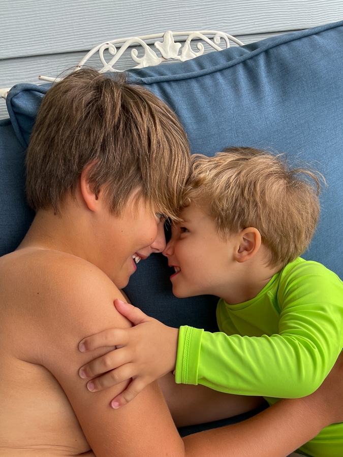 brothers nose bump