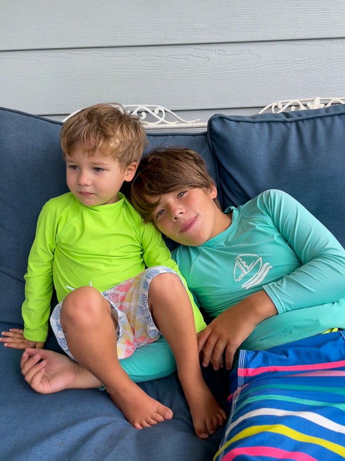 brothers being cozy
